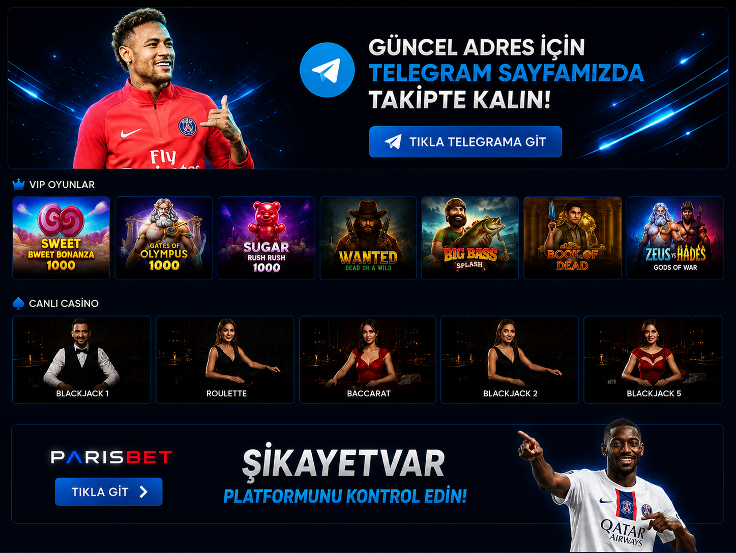 VIP Oyunlar ve Canli Casino